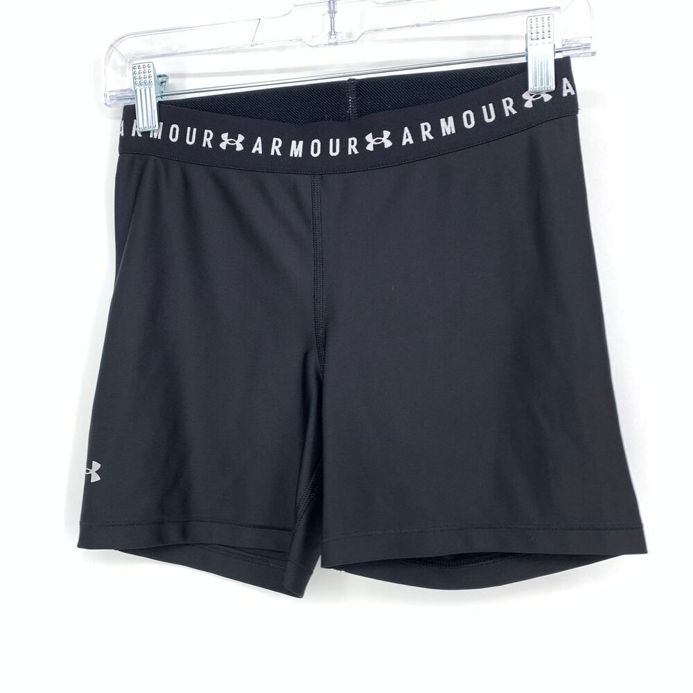 Under Armour Spandex Shorts Activewear Womens Sz Medium Black